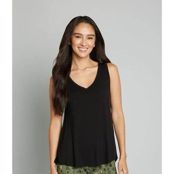 NWT ModCloth Endless Possibilities v neck basic Tank Top black stretch XS - Picture 1 of 4